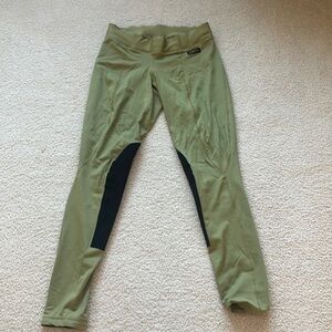 Kerrits Equestrian Apparel Knee Patch Performance Tights Small Olive